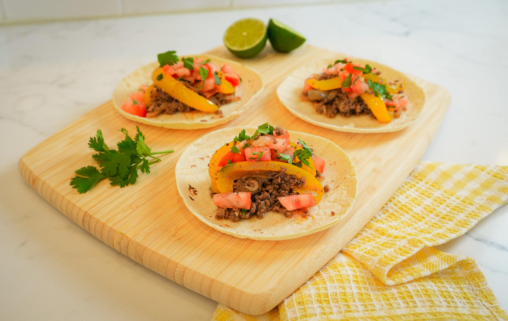 Tacos au bœuf et salsa maison